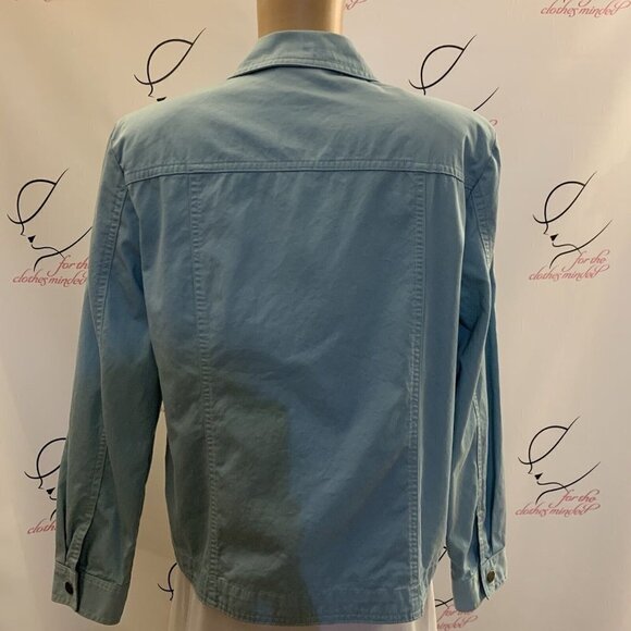 ALFRED DUNNER. Size 10P. Cotton Long Sleeve Cuffed Snap Front Jacket. B88. - Picture 6 of 9